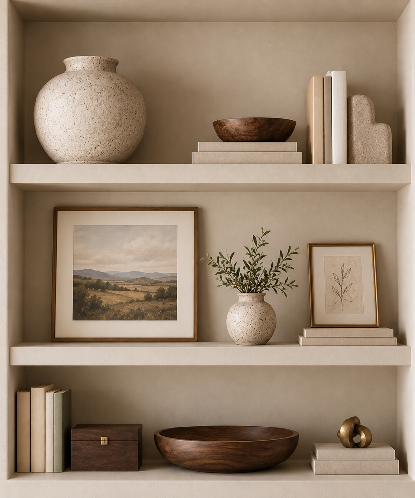 How to Style Built-In Shelves Without Looking Cluttered